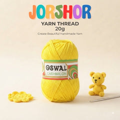 Oswal Cashmilon Yarn Thread – 20g ( Yellow Colour )