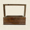 Rustic Wooden Crate Basket with Handle – 8 x 4 Inch Hamper Tray