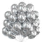 Silver Metallic Balloons for Birthday & Party Decoration (pack of 25)