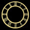 Golden Acrylic Roman Clock Ring