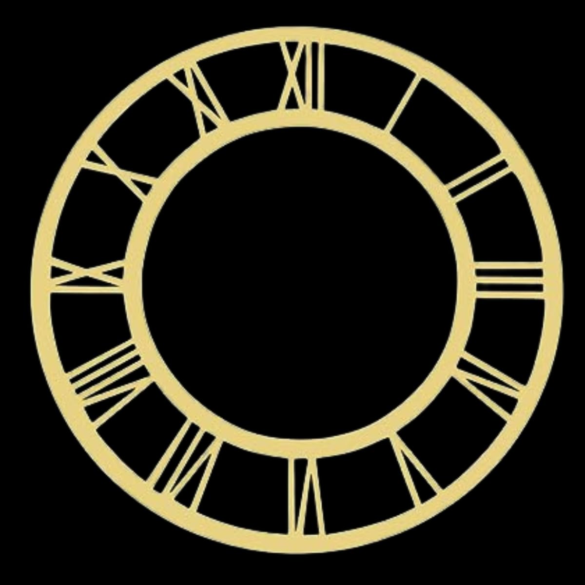 Golden Acrylic Roman Clock Ring