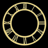 Golden Acrylic Roman Clock Ring