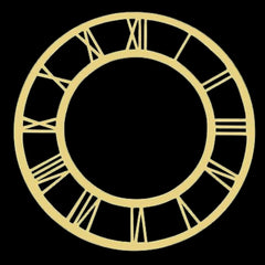 Golden Acrylic Roman Clock Ring