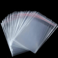Plastic polythene Clear Transparent bags small size Self Adhesive BOPP Resealable Plastic pouch Bags Pack of 10