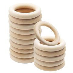 Natural Wooden Ring for Macrame