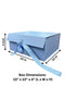 Luxury Light Blue Magnetic Gift Box with Satin Ribbon Bow (10