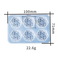 6 Cavity 3D Flower candle Mould