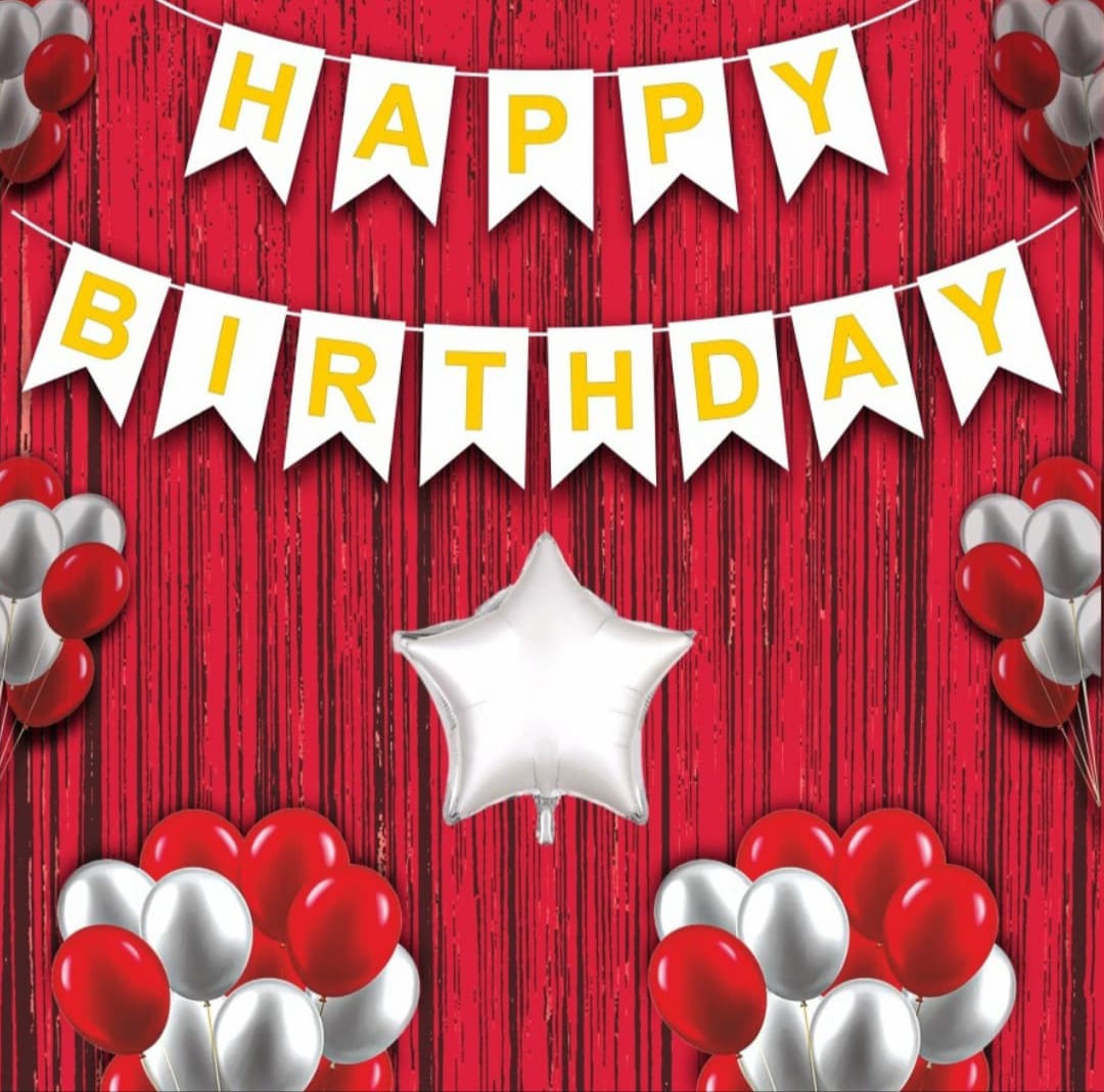 Red color theme birthday combo kit