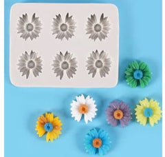 6 cavity mini daisy embed mould