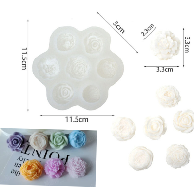 7 Flower Botanical Candle Mould
