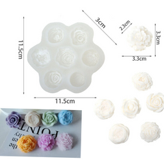 7 Flower Botanical Candle Mould