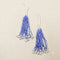Blue Bugle Bead Tassel Set of 2 – Handmade Pearl Drop Latkan for Earrings, Dupatta & Blouse