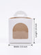 White Favor & Cupcake Gift Box with Handle & Arch Window (3.5