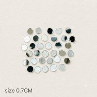 Micro Round Mirror Pieces 0.7 cm | Tiny Glass Mirrors for Resin Art, Jewellery, Nail Art & DIY Craft