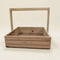 Natural Wood Slatted Basket with Handle for Hampers, Display & Storage – 10 x 10 Inch