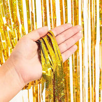 Golden Foil Curtain for Party Decoration (pack of 2)