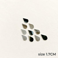 Teardrop Mirror Pieces 1.7 cm | Drop Shaped Glass Mirrors for Lippan Art, Mandala, Resin & DIY Craft