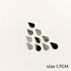 Teardrop Mirror Pieces 1.7 cm | Drop Shaped Glass Mirrors for Lippan Art, Mandala, Resin & DIY Craft