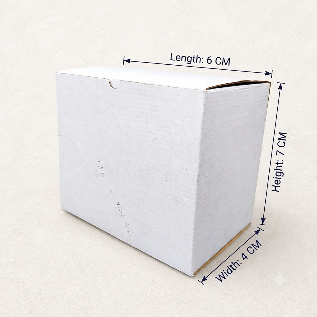 White Corrugated Mailer Box 6 x 4 x 7 cm | Small Tuck-Top Packaging Box for Jewellery, Candles, Gifts & Small Business Orders (Pack of [__])
