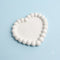 Concrete Bubble Heart Tray – Handmade Cement Heart Trinket Dish with Pearl Border