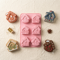 6-Cavity Christmas Silicone Mould