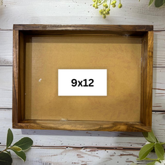 9x12 ACRYLIC TEAK WOOD FRAME