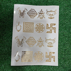 ASTMANGAL SYMBOL A4 EMBOSS STICKER SHEET