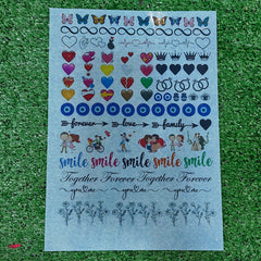 BUTTERFLY HEART EVIL EYE INSERT SHEET 5