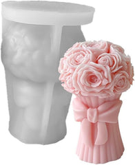 Bouquet mould with knot Candle Mould