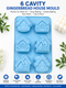 6 Cavity House Silicone Mould