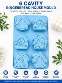 6 Cavity House Silicone Mould