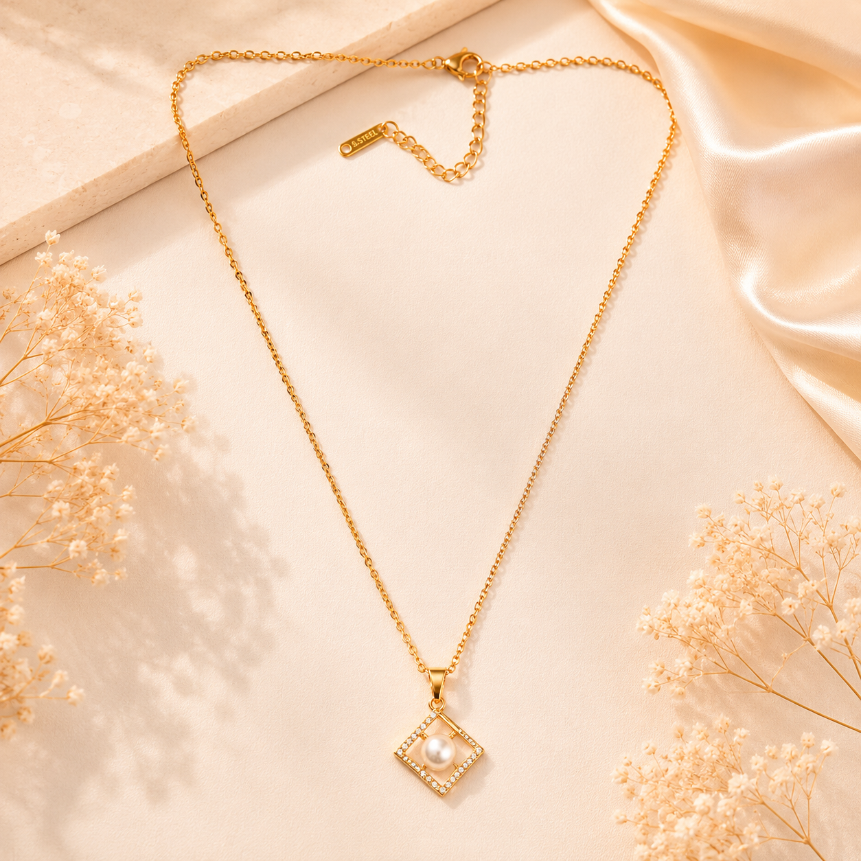 Premium Anti Tarnish Chain with Pendant Waterproof Long Lasting Fashion Jewellery for Women