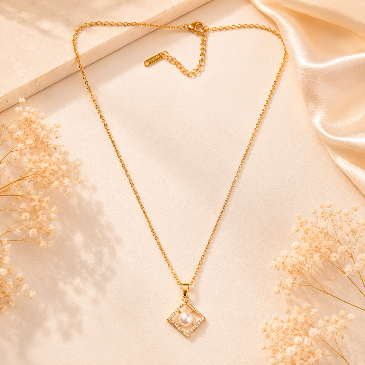 Premium Anti Tarnish Chain with Pendant Waterproof Long Lasting Fashion Jewellery for Women