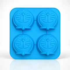4 cavity Doraemon character silicone mould for resin art, epoxy crafts, soap making, chocolate mould, clay art and DIY craft projects