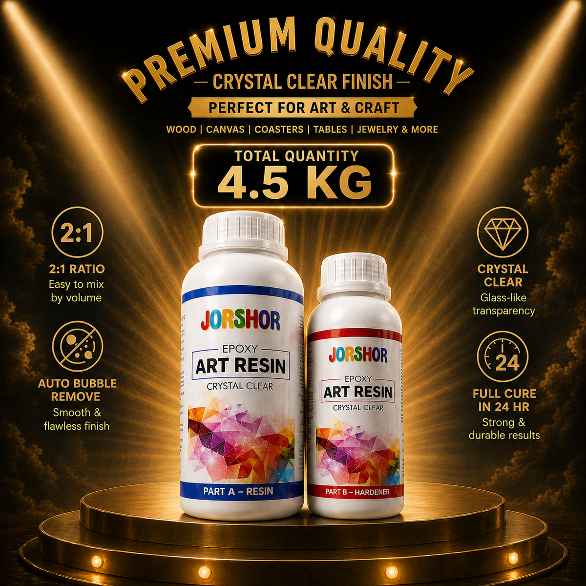 RESIN & HARDNER HIGH GLOSSY 2:1 (4.5 Kg.)