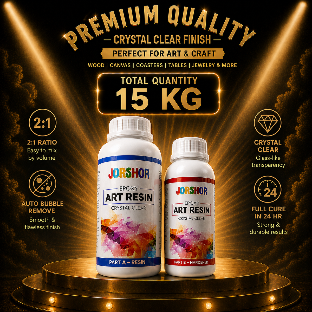 RESIN & HARDNER HIGH GLOSSY 2:1 (15 Kg.)