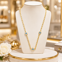 Anti Tarnish Gold Charm Chain Necklace for Women