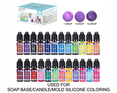 Liquid Colors For Soap & Candle (Set of 24)