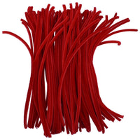 Pipe Cleaners for Crafts Dark Red Color Pack of 100 JG