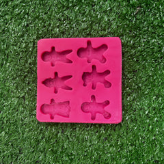 Ginger man 6 cavity Christmas candle mould