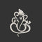 Ganeshji Acrylic Cutout - Golden