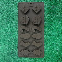 12 cavity 6 shape of Christmas candle Mould
