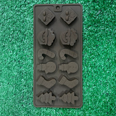 12 cavity 6 shape of Christmas candle Mould