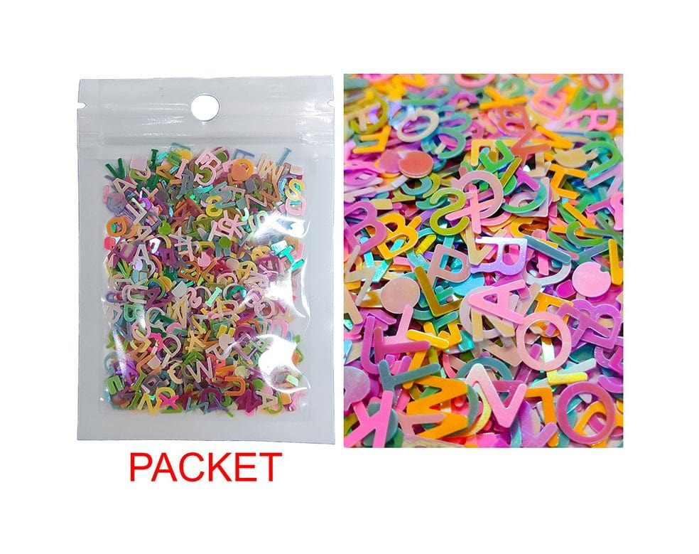 Glitter Small Rainbow Abcd Alphabet