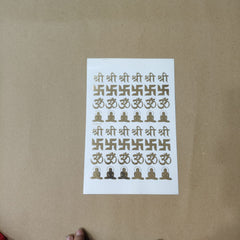 Mix symbol sticker sheet Embossed Stickers A5 (ges-017)