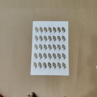 Peacock feather embossed sticker A5 sheet (ges-012)