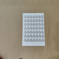 Ganeshji symbol embossed sticker A5 sheet (ges-020)