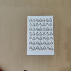 Ganeshji symbol embossed sticker A5 sheet (ges-020)