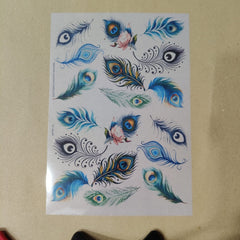 Peacock feather insert sheet A4