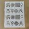 All god symbol embossed sticker sheet A4 (geb-033)